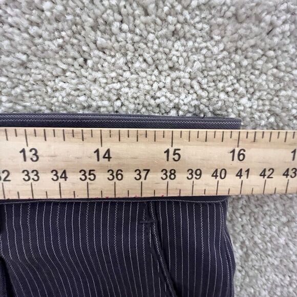 Bocaccio Uomo Pants‎ Men's 32 x 27 Gray Striped Dress Pant Pleated Front - Picture 7 of 9